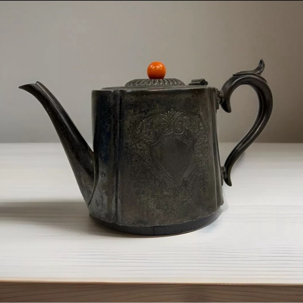 Old Silver Plate Ware by TL&SS Victorian Style Teapots